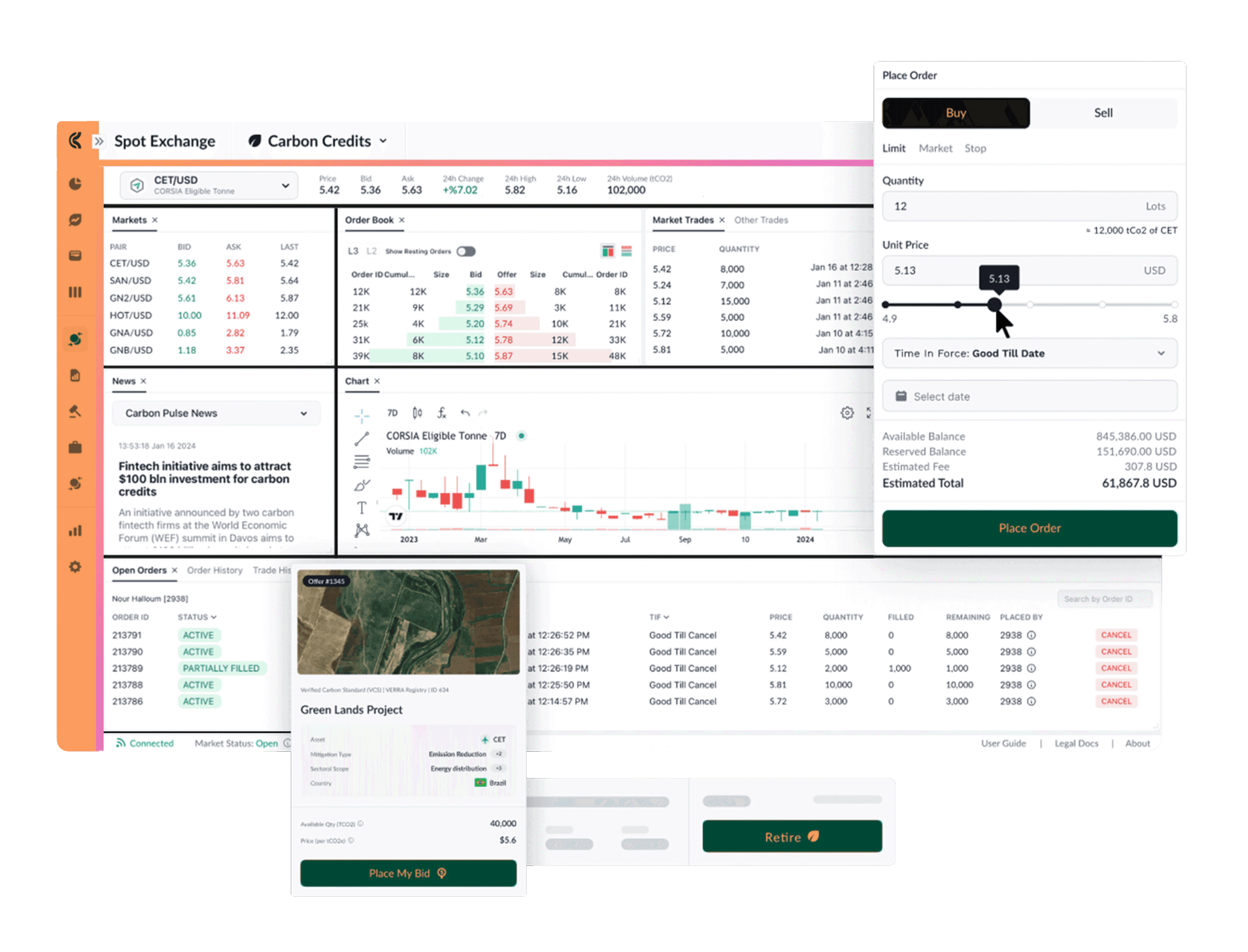 Demo spot market application